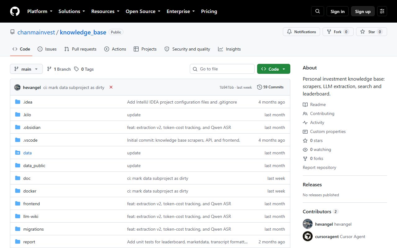 Investment Knowledge Base project preview