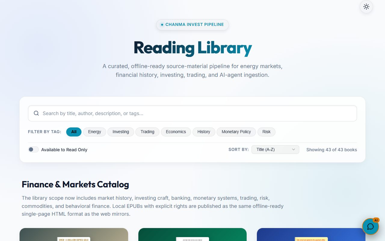 Reading Library project preview